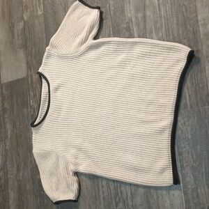 Women's Emery Rose M Round Neck Short Sleeve Loose Casual Knit Sweater Autumn